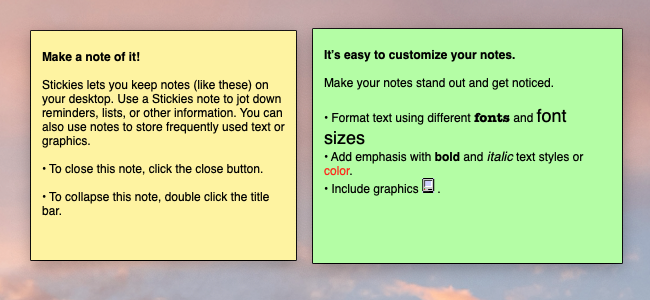 how to open sticky notes on mac