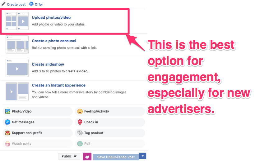 facebook ad engagement creative local 