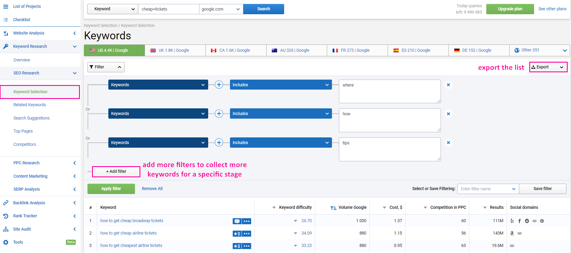 serpstat tool