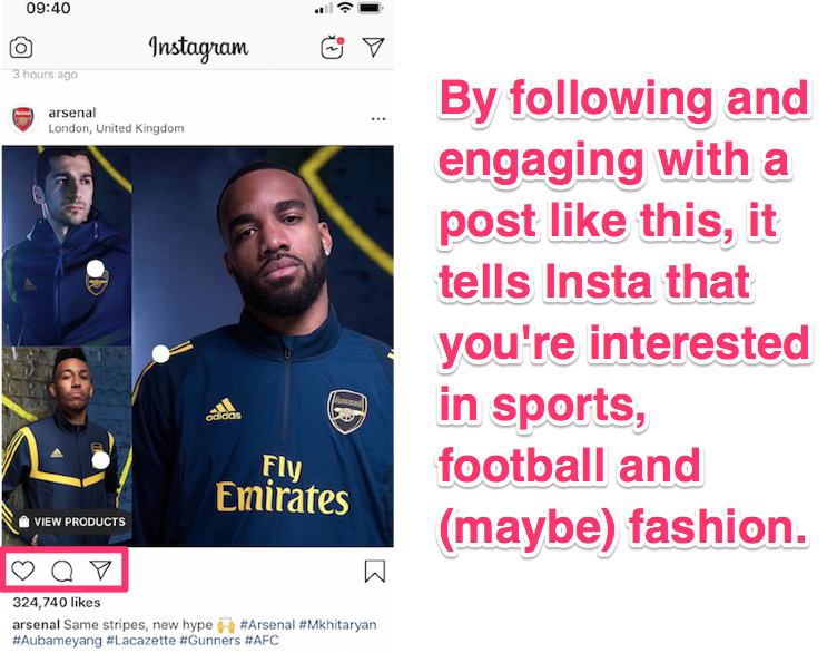 instagram algorithm user interests