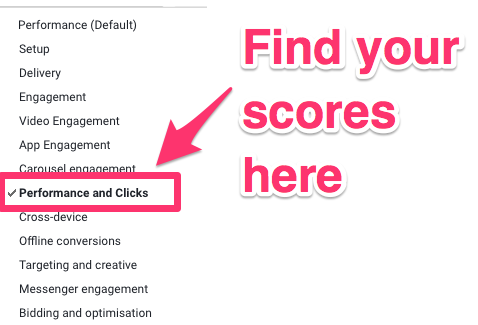 facebook ad relevancy score