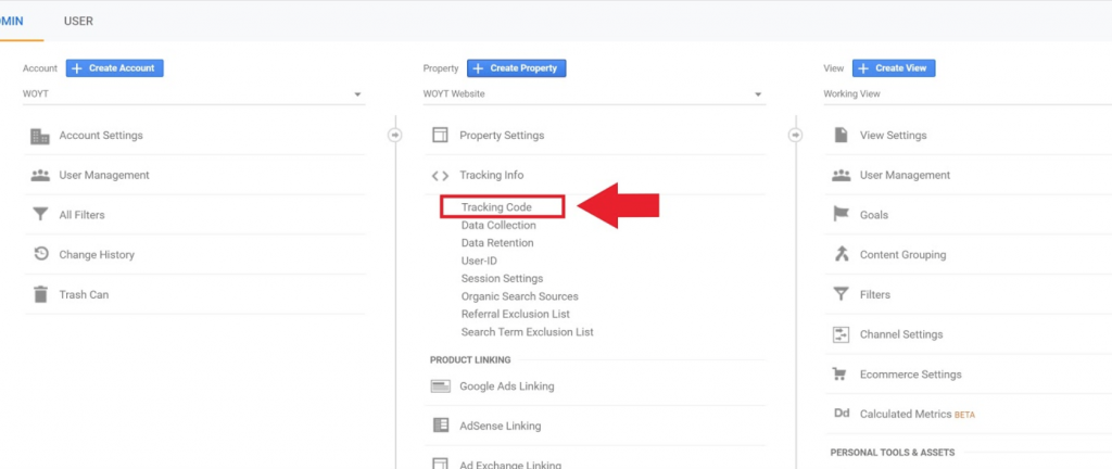 tracking code google analytics