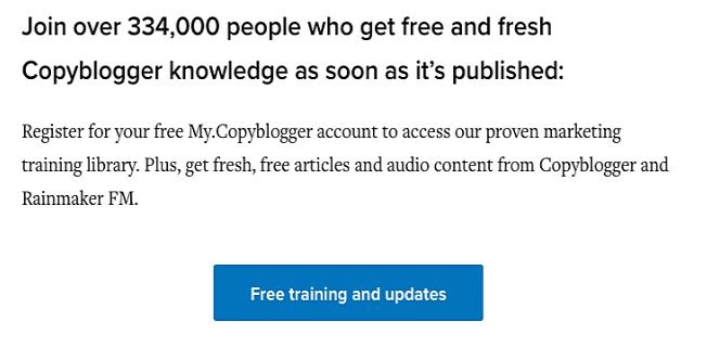 copyblogger landing page