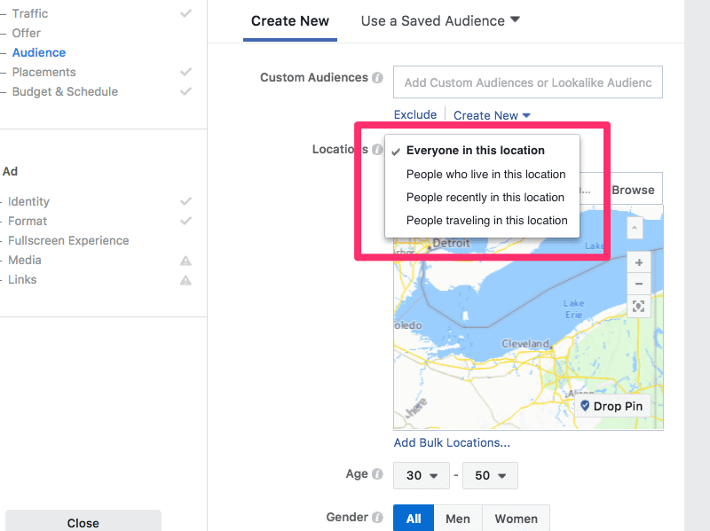 facebook ads local targeting