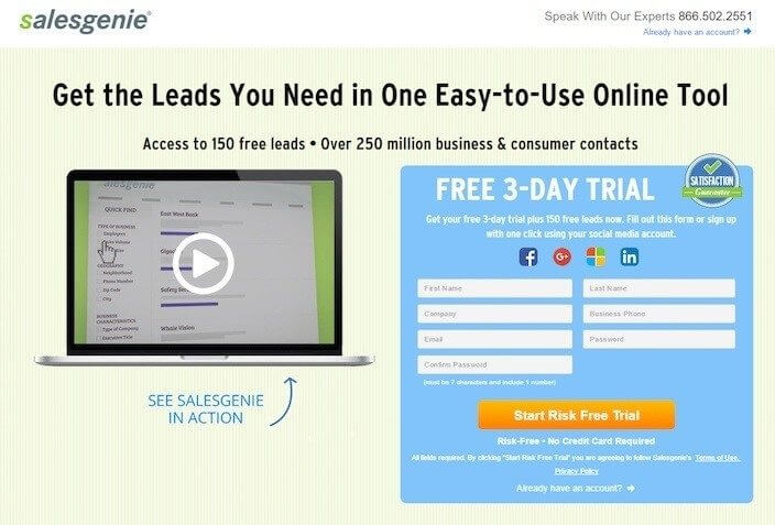 above the fold landing page video