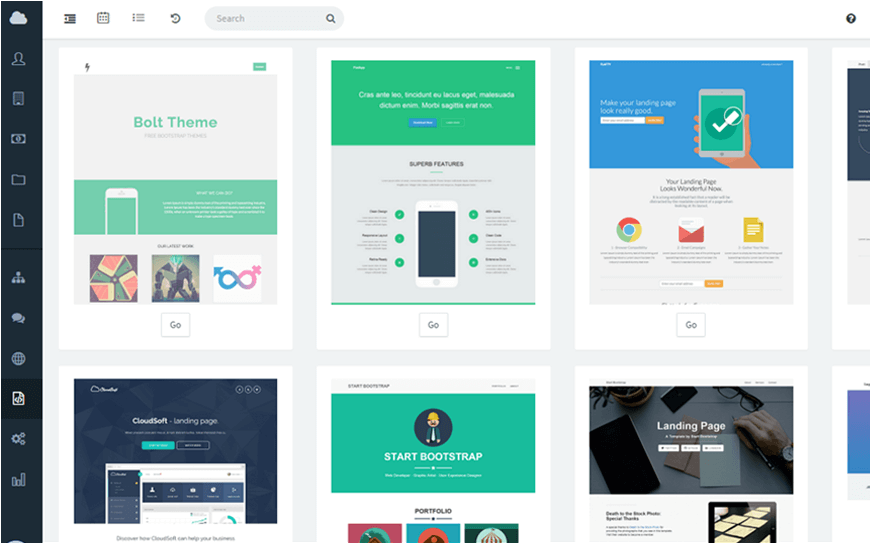 landing page template examples